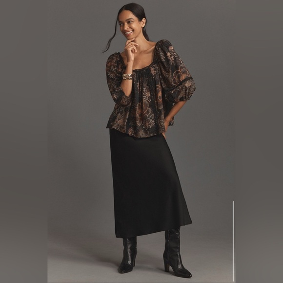 Farm Rio Lace Inset Peasant Blouse - Picture 7 of 9